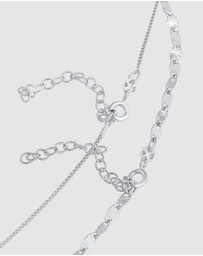 Elli Jewelry - Necklace Choker Venetian Plate Set of 2 in 925 Sterling Silver