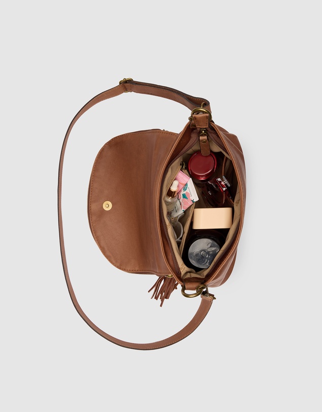 Florence - Vasarino Brown Leather Crossbody Bag