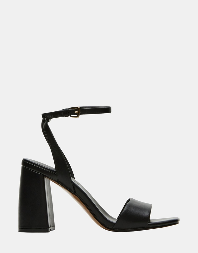 Steve Madden - Messa Black Leather Heels