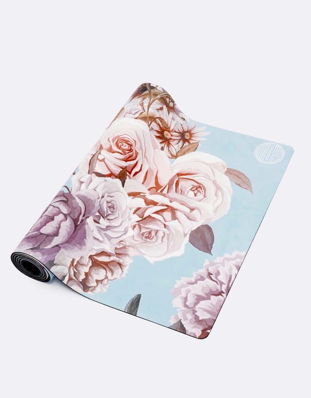 Chuchka - Blue Begonia Suede Yoga Mat