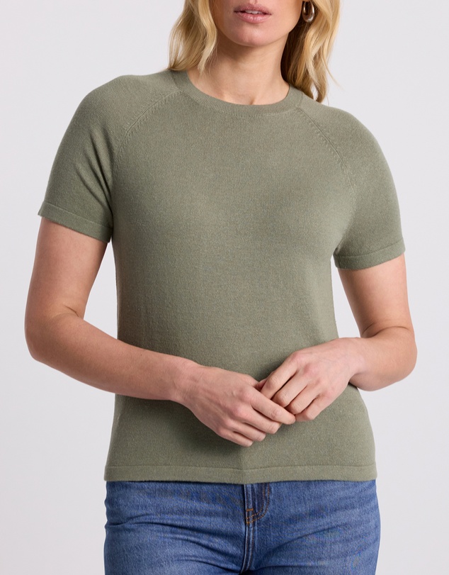 David Lawrence - Audrie Linen Blend Knit Top