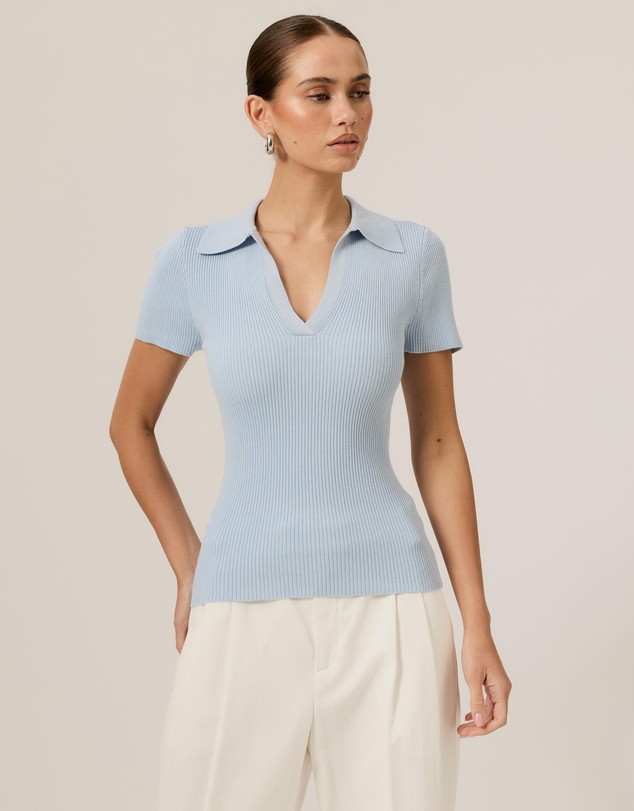 Tussah - V Front Short Sleeves Top