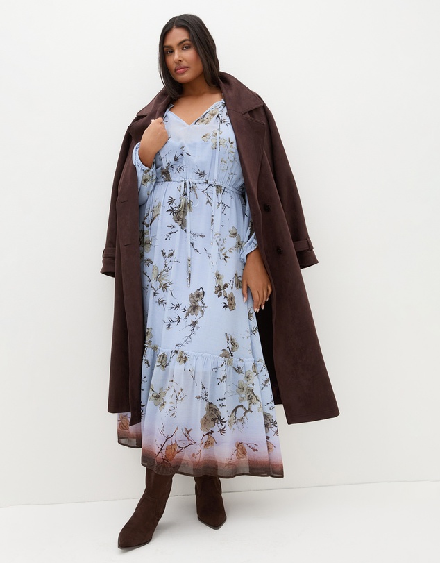 City Chic - Love Border Print Maxi Dress