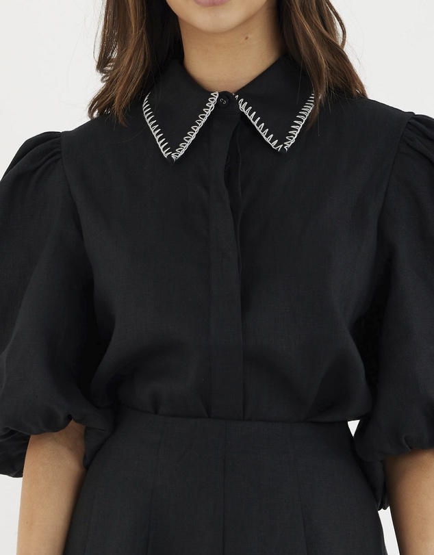 Amelius - Chloe Stitch Detail Linen Shirt