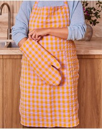 Mosey Me - Kumquat Bloom Seersucker Oven Mitt