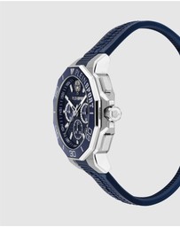 Plein Sport - PLEIN TITAN Watch 46mm Blue Dial and Blue Silicone Strap