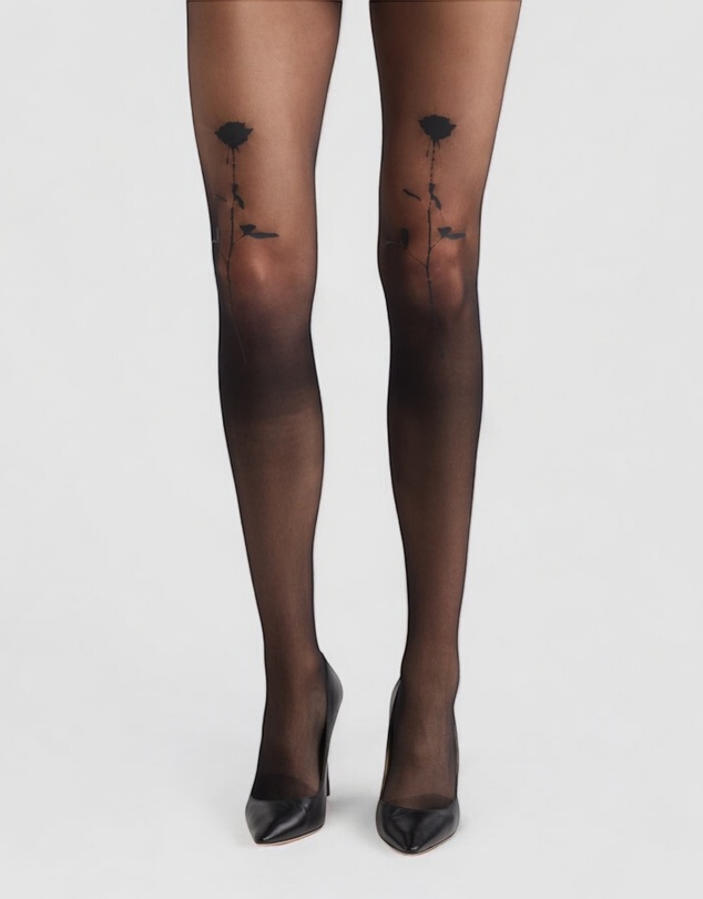 High Heel Jungle - Rose Tattoo Sheer Tights