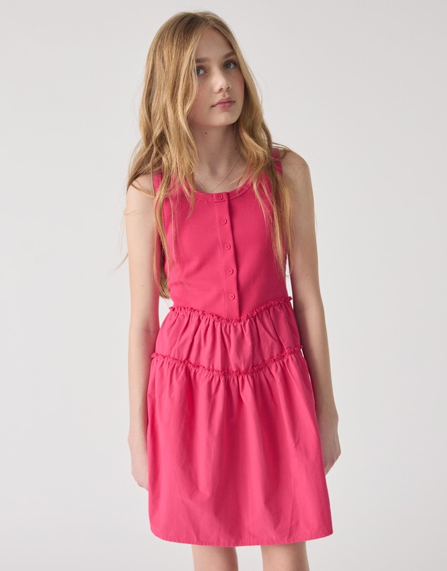 Decjuba Kids - Piper Tiered Mini Dress - Teens