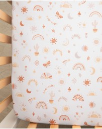 Living Textiles - 2 Pack Organic Cot Fitted Sheet - Bohemian Bliss