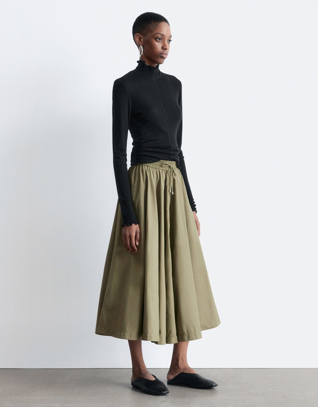 & Other Stories - Scalloped Mock-Neck Top