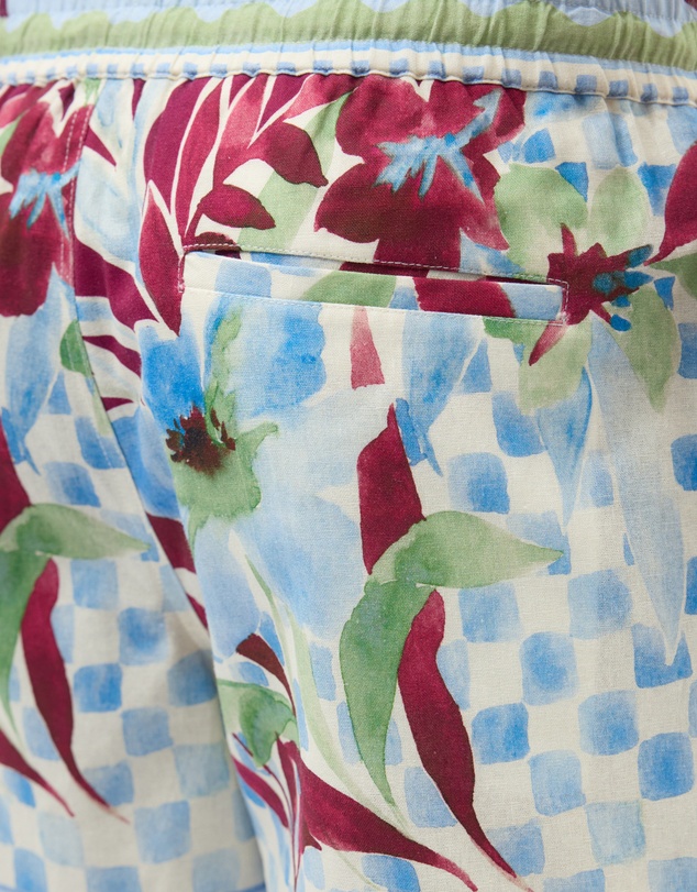 AERE - Resort Printed Linen Blend Shorts