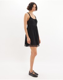 Amelius - Adrielle Lace Detail Mini Dress