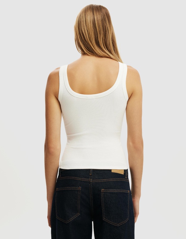 Cotton On - Blake Rib Scoop Tank