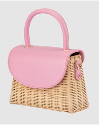Olga Berg - Elle Wicker Top Handle