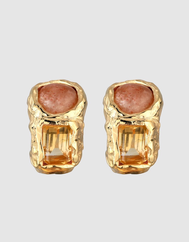 Haze & Glory - Citrine Hoops - Gold