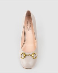 Edward Meller - BAILEY85 Block Heel Pump with Trim