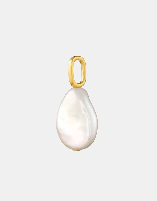 Zoe Olivia - 14K Gold Vermeil Pearl Short Charm