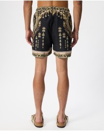 Camilla - Mid Length Boardshort With Elastic Waist