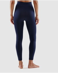 SKINS - SKINS Compression Series-3 Women's Seamless Long Tights Navy Activewear