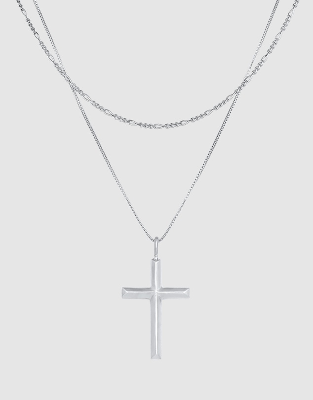 Kuzzoi - ICONIC EXCLUSIVE - Cross Pendant Necklace in 925 Sterling Silver