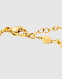 Nialaya Jewellery - Pearl Choker with Flower Beads