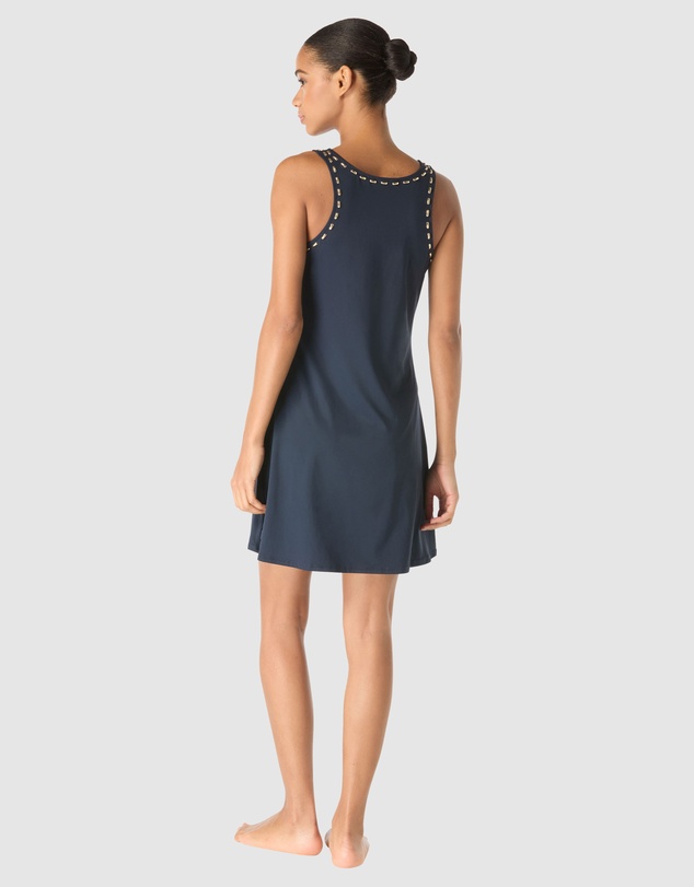 Michael Kors - Gold Studded Mini Beach Cover-Up Dress