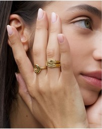 HOUSE OF SLANI - Adeline Wave Gold Ring