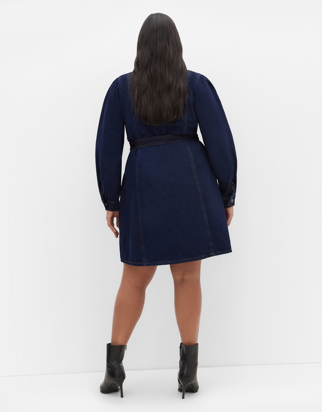 City Chic - Plus sizeLara Denim Mini Dress - dark wash