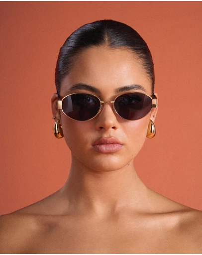 Azzurielle - Simona Gold Frame Sunglasses