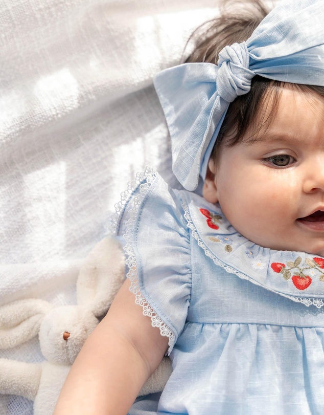 Bebe by Minihaha - Poppy Embroidered Overlay Bodysuit - Babies