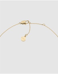 Furla - Furla Flow Crystal Pendant Gold-Tone Necklace