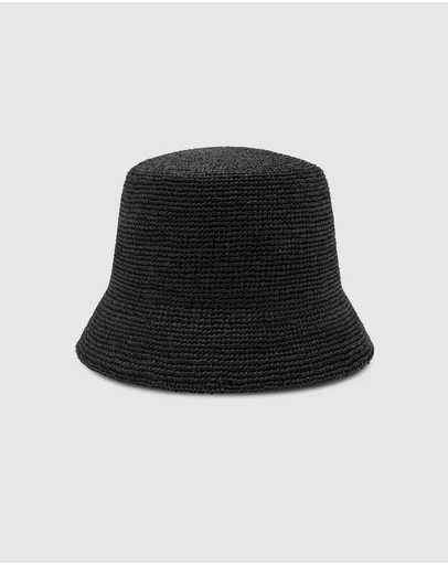 Assembly Label - Raffia Short Brim Bucket Hat
