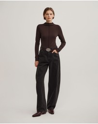 Witchery - Mock Neck Jersey Top