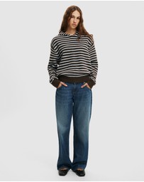 Cotton On - Sporty Stripe Hooded Knit