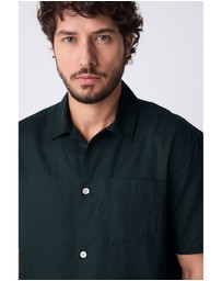 NEXT - Short Sleeve Linen Blend Shirt Standard Collar