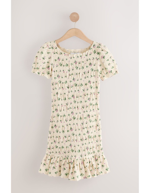 NEXT - Shirred Puff Sleeve Mini Dress