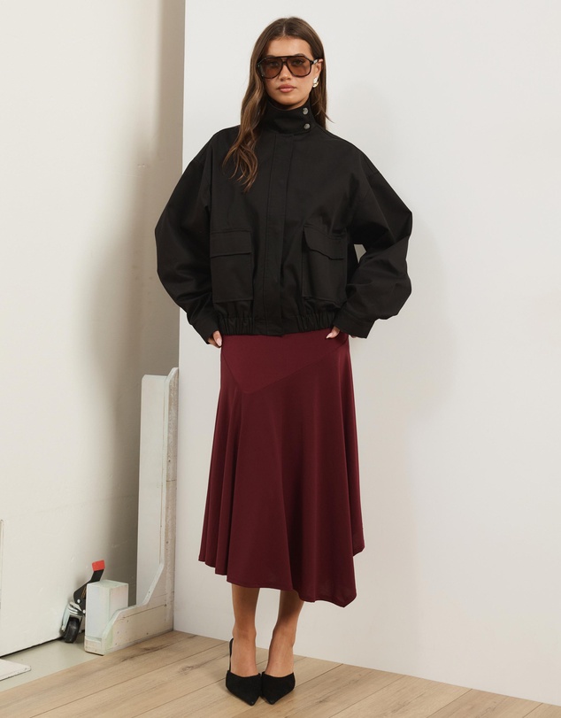 Atmos&Here - Aine Hankerchief Hem Midi Skirt