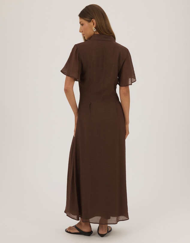 Atmos&Here - Kate Pin Tuck Detail Midi Shirt Dress