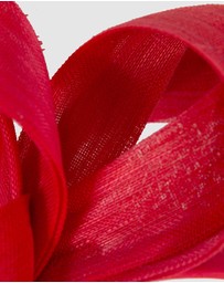 Fillies Collection - Red Abaca Loops Racing Fascinator