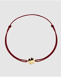 Elli Jewelry - Bracelet Cloverleaf Symbol Nylon 925 Sterling Silver Gold-Plated