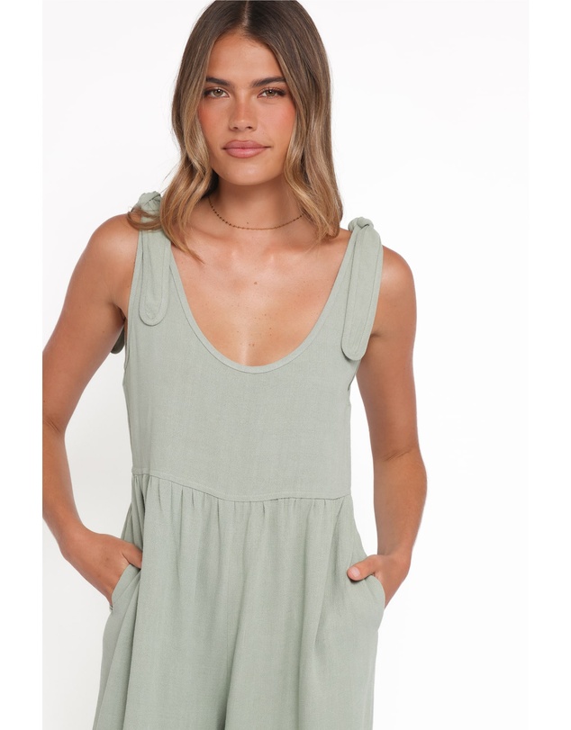 Petal & Pup - Ayla Linen Jumpsuit - Sage