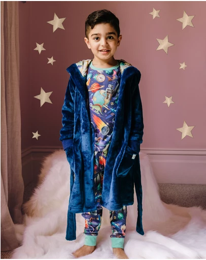 Fleur Harris - Cosy Robe in Navy