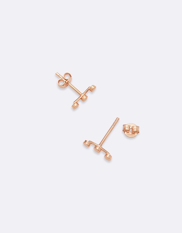 Ichu - Tiny Triple Circle Ear Cuff Rose Gold
