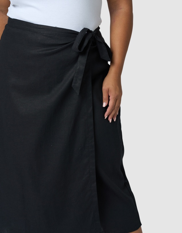 Something 4 Olivia - Gina Linen Wrap Skirt