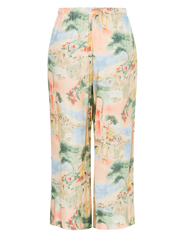 City Chic - Halle Sardinia Print Wide Leg Pant