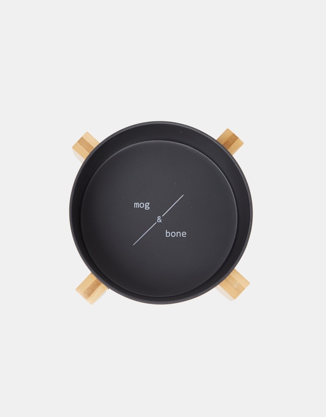 Mog & Bone - Single Bamboo Dog Bowl Black