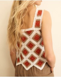 Emme - White Crochet Knit Tank