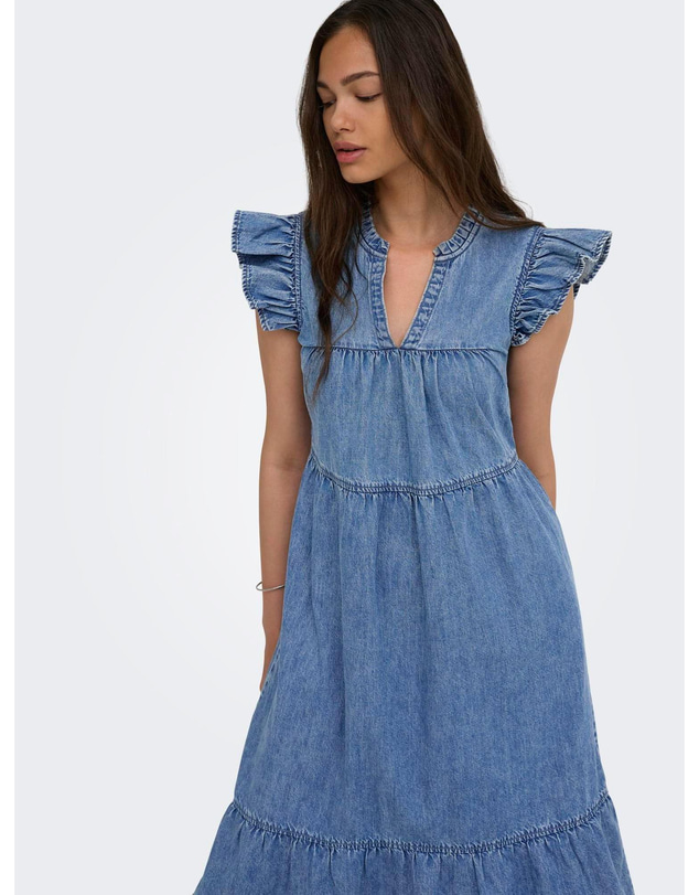 ONLY - Shania Frill Denim Dress