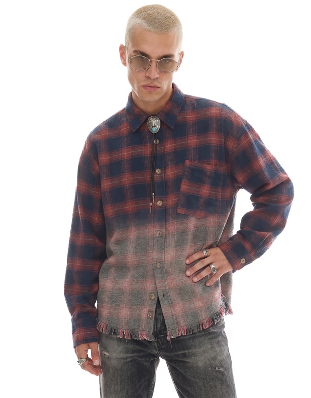 THE TALES - Cutaway Bleached Flannel Shirt