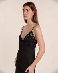 Gingerlilly - Azalia Silky Satin Short Chemise